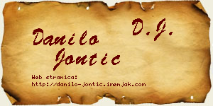 Danilo Jontić vizit kartica